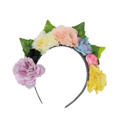 Cerchietto per capelli a fiori pastello