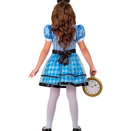 Costume da ragazza del paese delle meraviglie blu