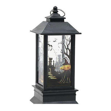 Lanterna di Halloween nera con luce 12,5 cm