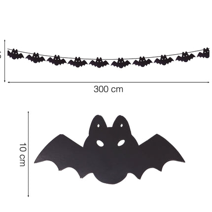 Ghirlanda di Halloween Pipistrello 3m