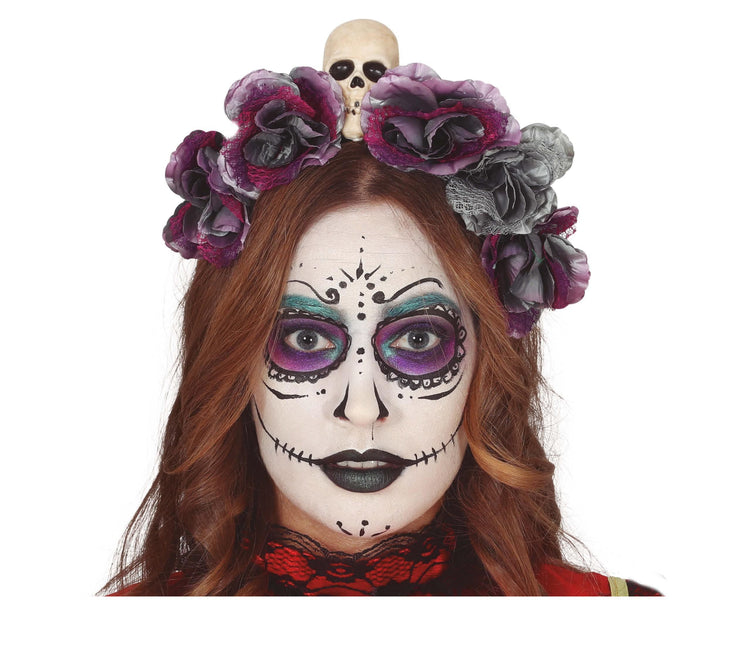 Fiori di Halloween Tiara Grigio