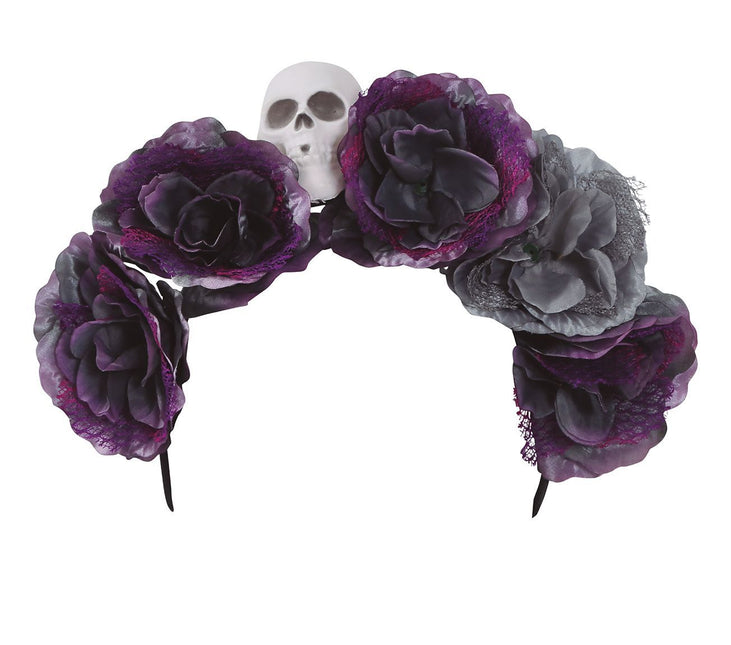 Fiori di Halloween Tiara Grigio