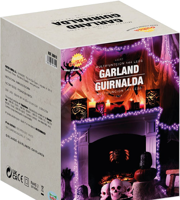 Ghirlanda LED di Halloween Lilla 144 luci
