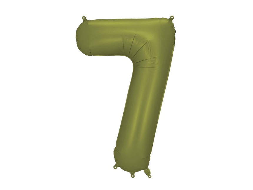 7 Jaar Cijfer Ballon Groen 86cm van Partydeco koop je bij Partywinkel