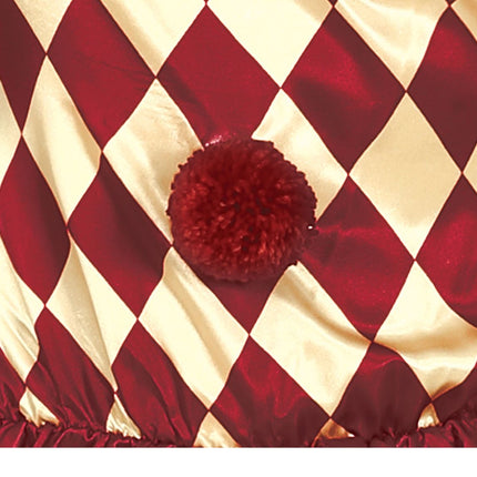 Costume di Halloween da clown horror da donna rosso oro