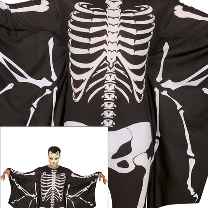 Costume di Halloween da uomo con scheletro di pipistrello
