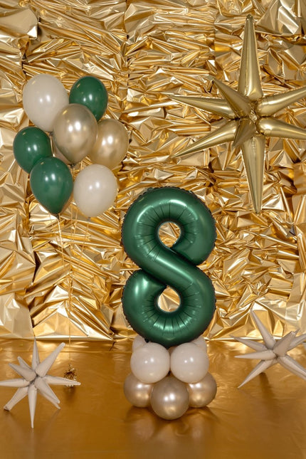 8 Jaar Cijfer Ballon Groen 86cm van Partydeco koop je bij Partywinkel