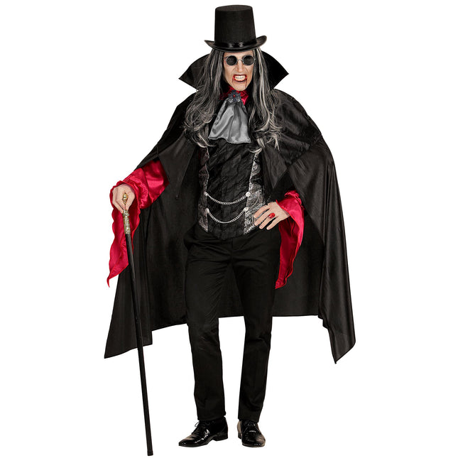 Costume di Halloween da vampiro nero da uomo