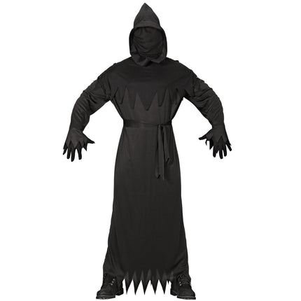 Costume di Halloween da becchino nero da uomo