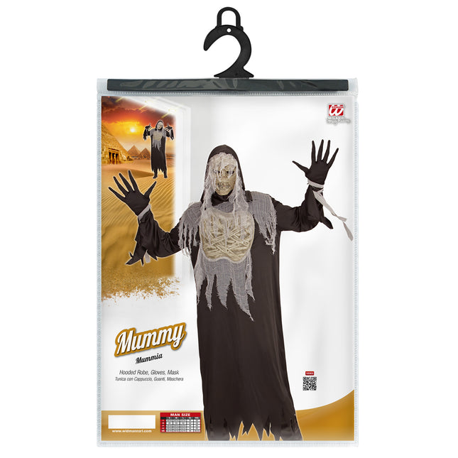 Costume di Halloween da uomo Mummia 4 pezzi