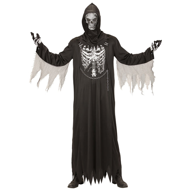 Costume di Halloween da uomo Scheletro Mietitore