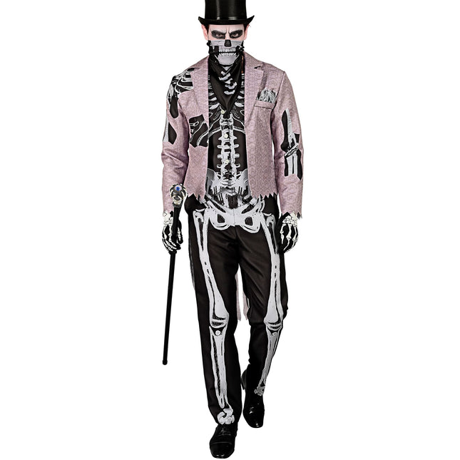 Costume Halloween Uomo Scheletro Sposo