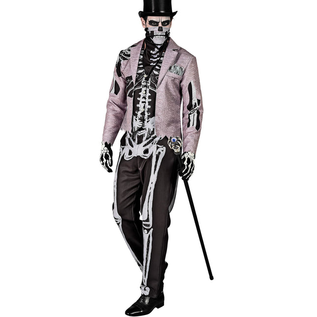 Costume Halloween Uomo Scheletro Sposo