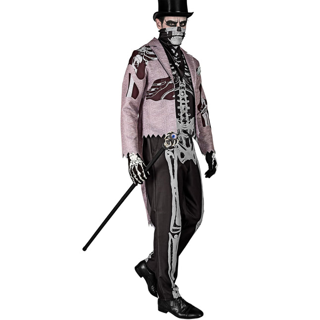 Costume Halloween Uomo Scheletro Sposo