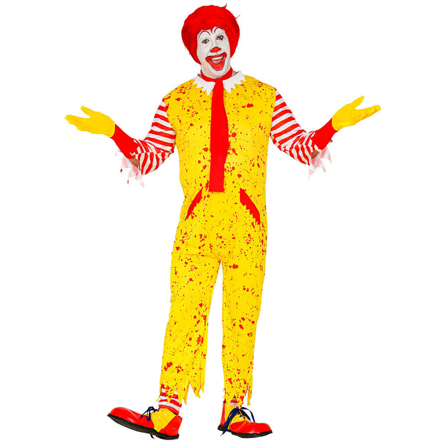 Costume di Halloween da clown giallo per uomo