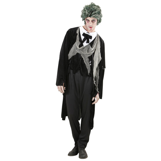 Costume Halloween Uomo Zombie 4 pezzi