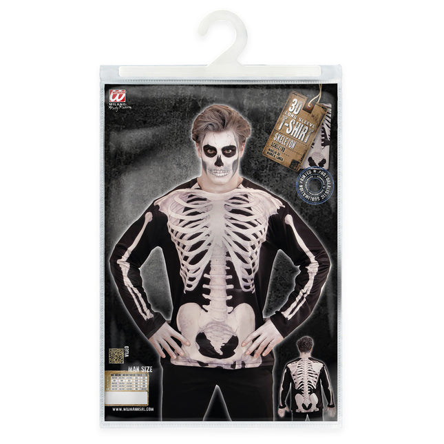 Camicia Halloween Uomo Scheletro