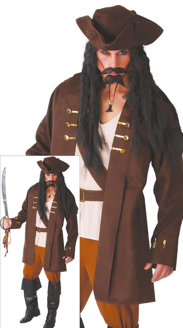 Costume da pirata marrone