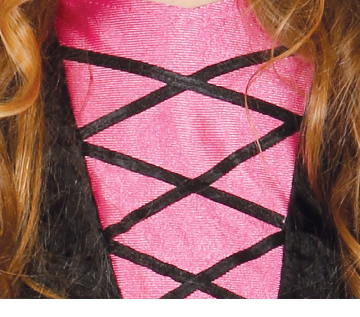 Costume di Halloween da strega bambino rosa