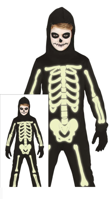 Costume di Halloween Scheletro che brilla nel buio Bambino
