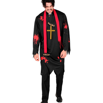 Costume di Halloween da prete zombie per uomo