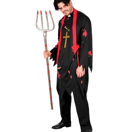 Costume di Halloween da prete zombie per uomo