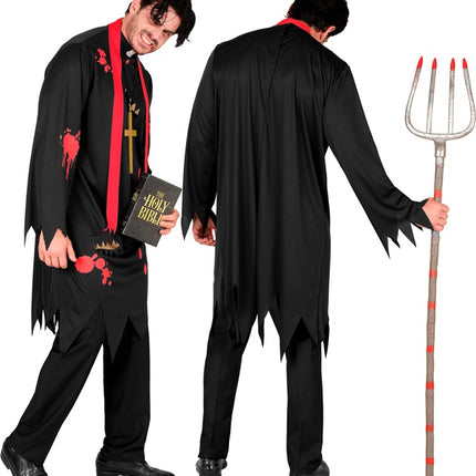 Costume di Halloween da prete zombie per uomo