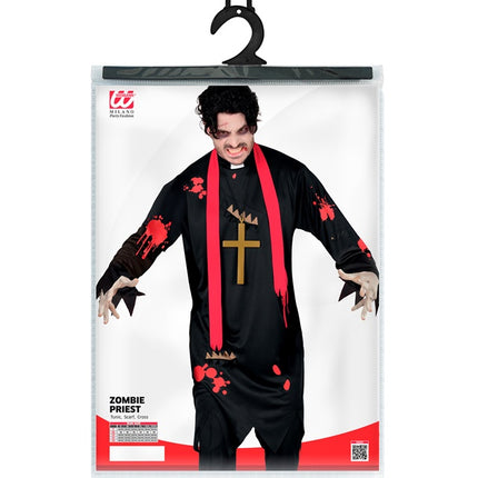 Costume di Halloween da prete zombie per uomo