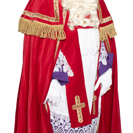 Abito Sinterklaas in velluto di cotone 4 pezzi
