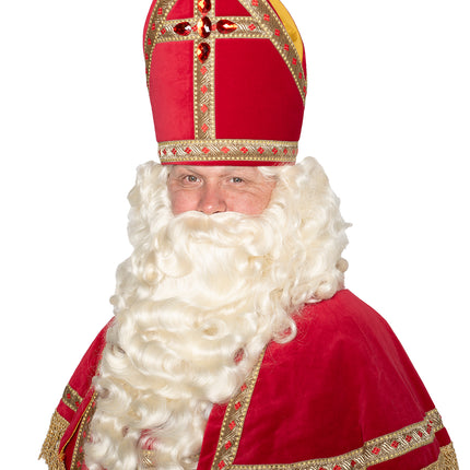 Abito Sinterklaas in velluto di cotone 4 pezzi