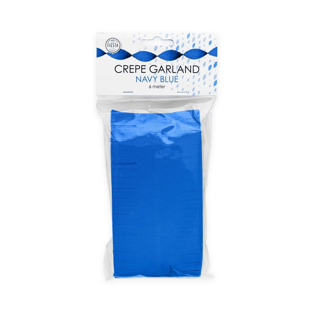 Blauwe Slingers Crepe 6m van WeFiesta koop je bij Partywinkel