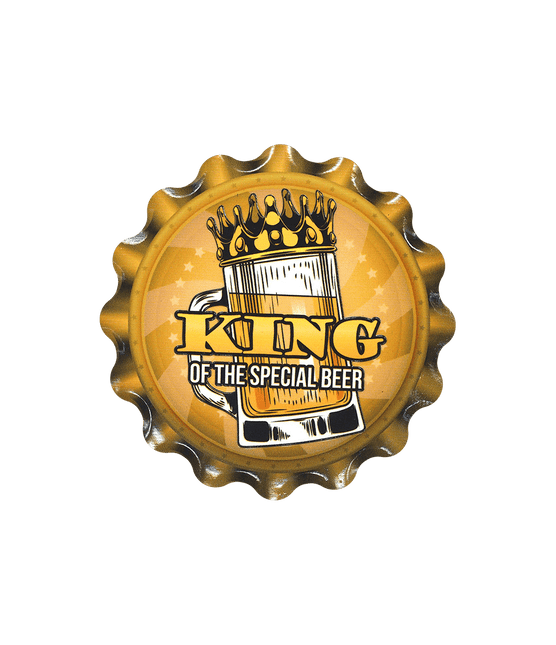 Gele Onderzetters King Specials Beers 11cm van Paper Dreams koop je bij Partywinkel