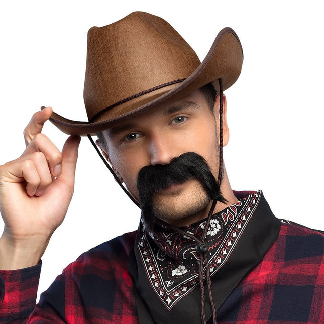 Cowboy Snor van Boland koop je bij Partywinkel