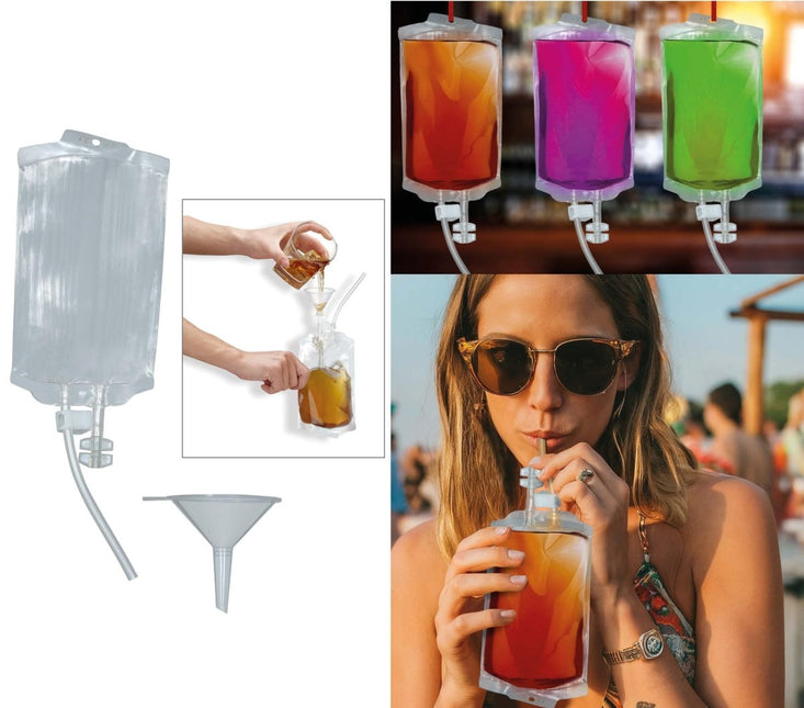 Doorzichtige Drank Infuus van Fiestas Guirca koop je bij Partywinkel