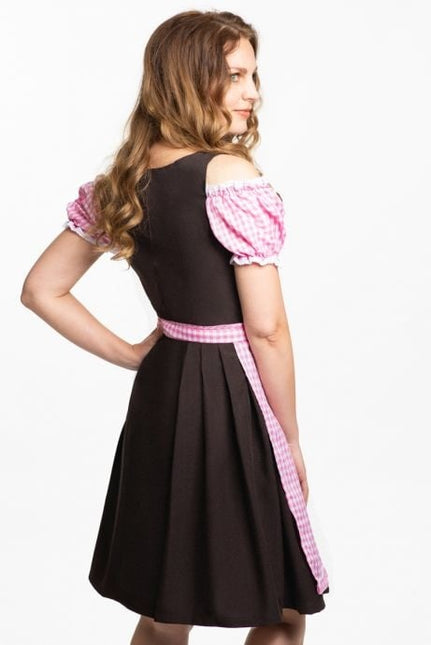 Abito Dirndl Oktoberfest Rosa Marrone