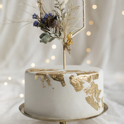 Cake topper Esagono di legno 24 cm