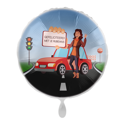 Palloncino ad elio per patente di guida da donna rotondo e vuoto 43 cm