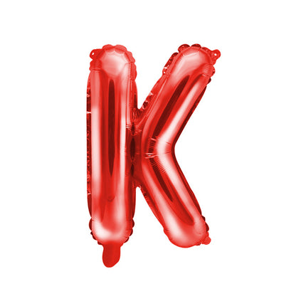 Palloncino in foil Lettera K Rosso Vuoto 35cm