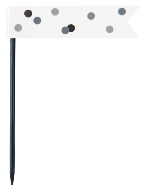 Pungitopo di compleanno nero 6 pezzi