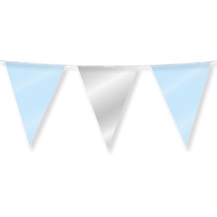 Ghirlanda blu argento metallizzata 10m