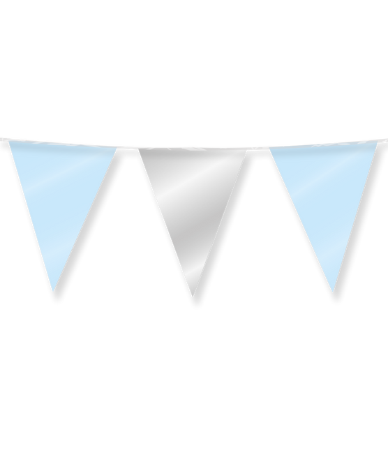 Ghirlanda blu argento metallizzata 10m