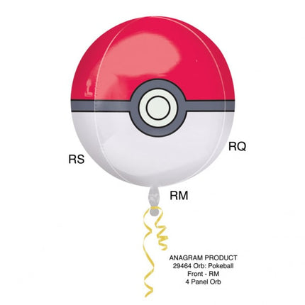 Palloncino ad elio Pokemon Pokeball 40 cm vuoto