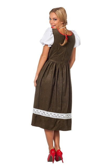 Abito Dirndl Oktoberfest lungo verde