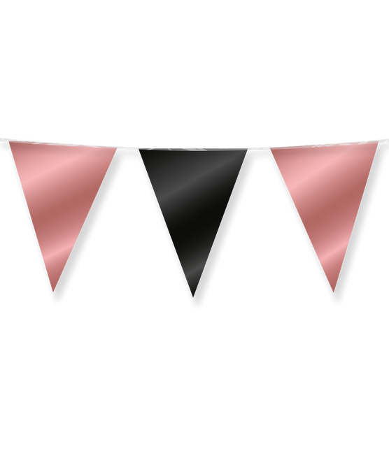 Rosa Oro Nero Ghirlanda Metallica 10m