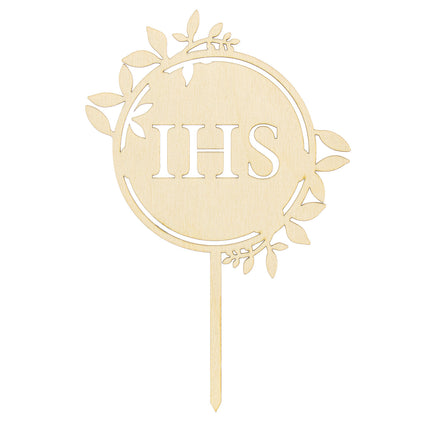 Cake topper Communnie IHS in legno 23 cm