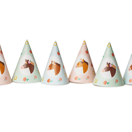 Cappelli da festa a forma di cavallo 16 cm 6 pezzi
