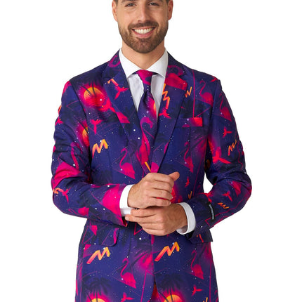 Abito da uomo retrò neon blu scuro <tc>Suitmeister</tc>