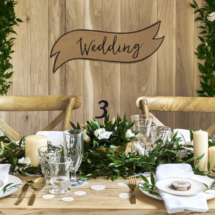 Toppers per torte Numeri da tavolo neri 26cm 11pz