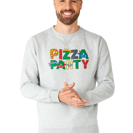 Teenage Mutant Hero Turtle Pizza Party Maglione Uomo <tc>OppoSuits</tc>