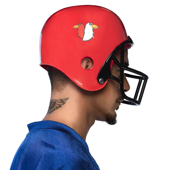 Casco da football americano rosso